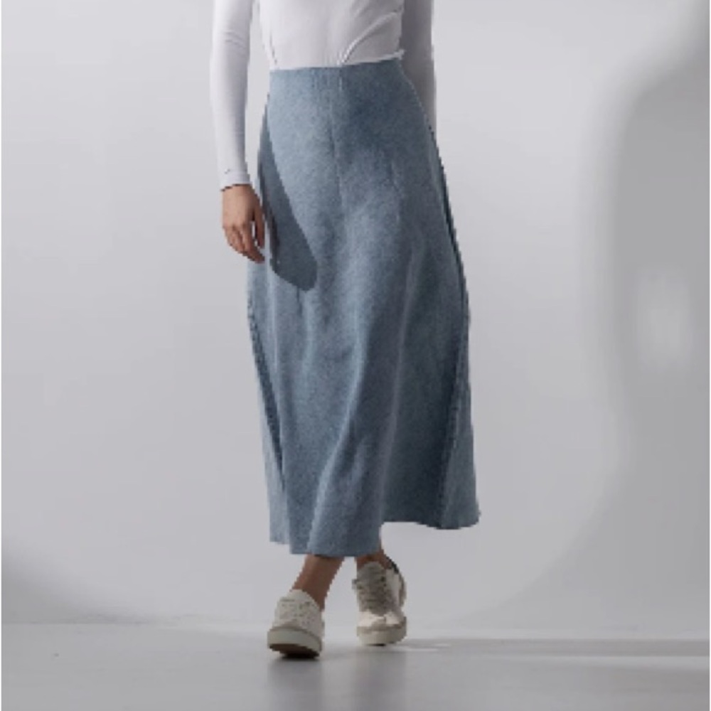 Fame on Central MELI Light Blue Denim Skirt